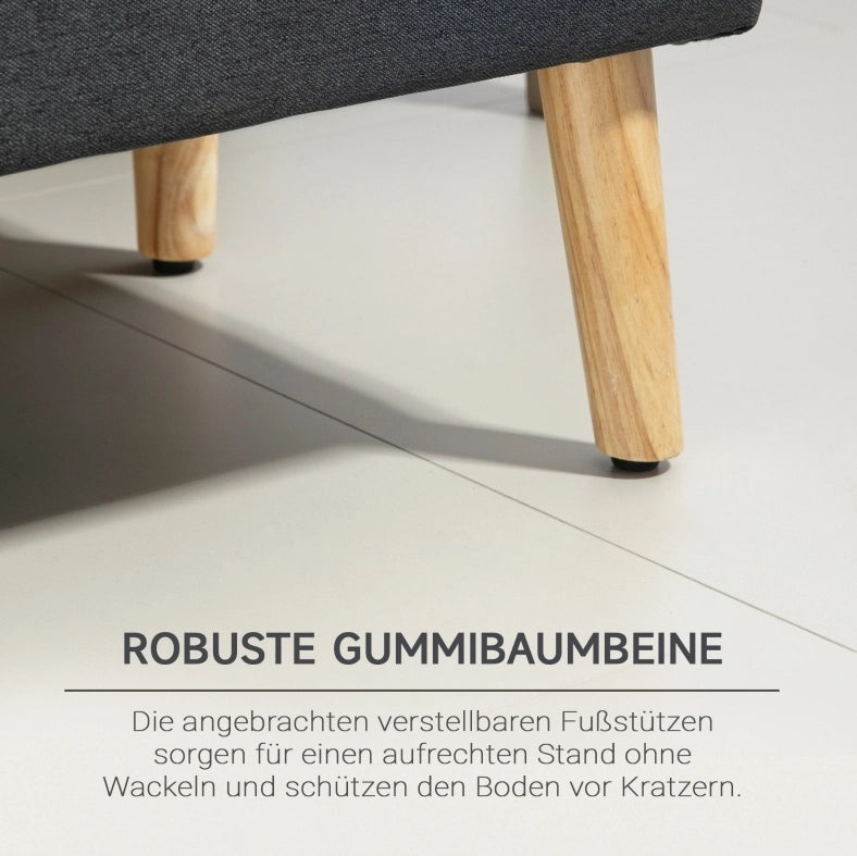 Panca imbottita contenitore 110 cm grigio scuro