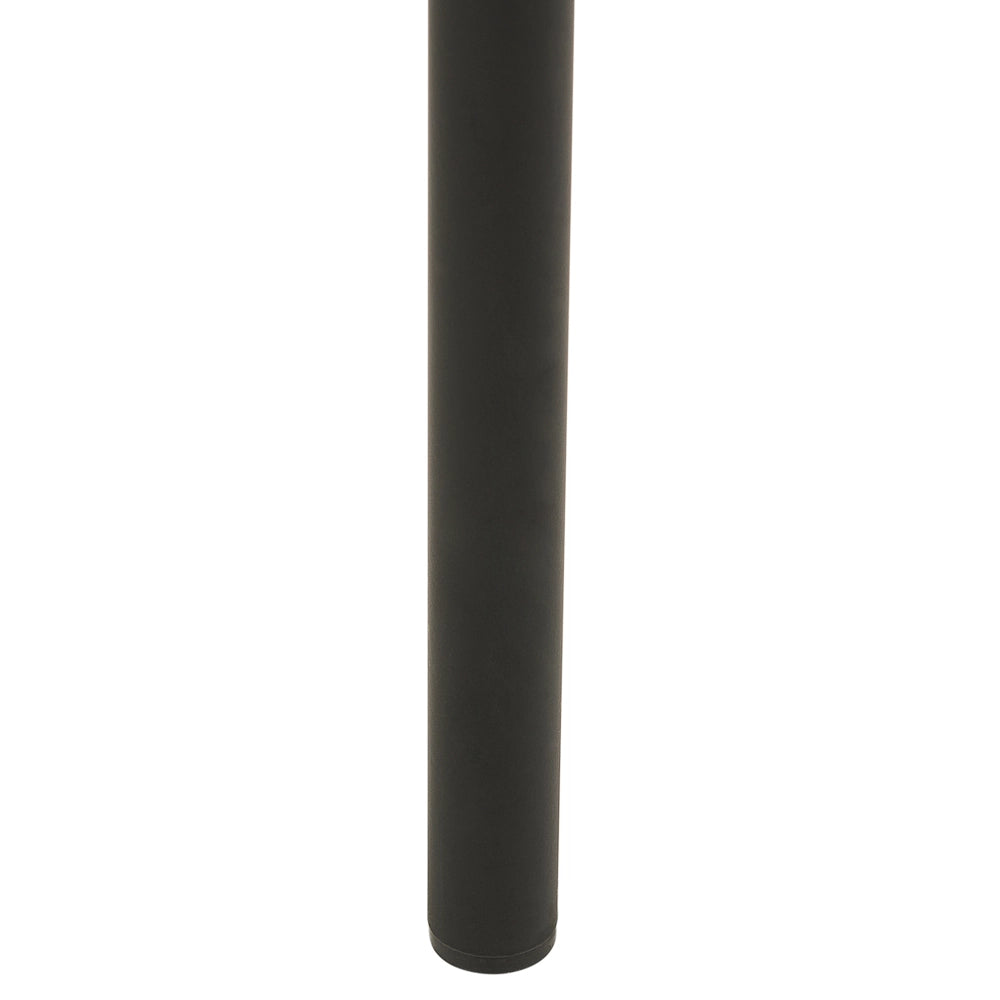 Set di 2 sedie da pranzo in poliestere grigio Rivestimenti in metallo nero Gambe senza braccioli Schienale curvo Design moderno e contemporaneo
