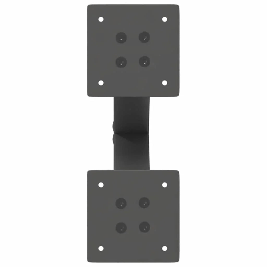 Set di 2 gambe robuste per tavolino da caffè a forma di X 28 x 42 cm con piedini livellanti design moderno acciaio antracite 02_0057165