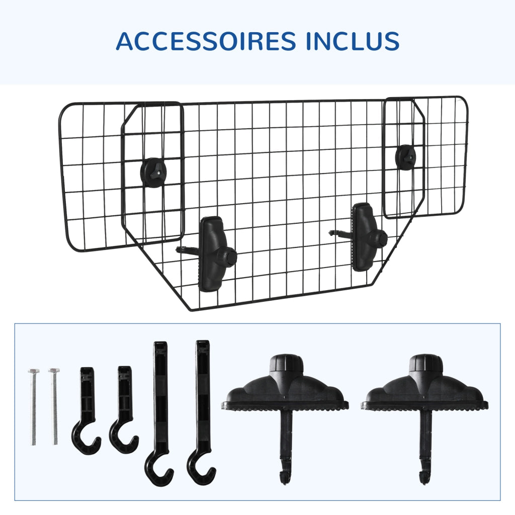 Barriera di sicurezza per cani ¨C zephmum ¨C Nero, larghezza regolabile 90-120 cm