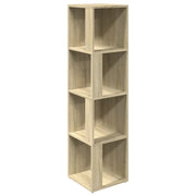Mobile angolare in legno composito 33 x 33 x 132 cm elegante soluzione contenitore per il soggiorno o per serate accoglienti legno di rovere Sonoma 02_0047974