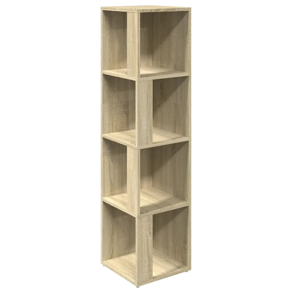 Mobile angolare in legno composito 33 x 33 x 132 cm elegante soluzione contenitore per il soggiorno o per serate accoglienti legno di rovere Sonoma 02_0047974
