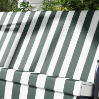 Dondolo da Giardino a 3 Posti con Tettuccio Inclinabile e Cuscini, 172x110x153 cm, Verde