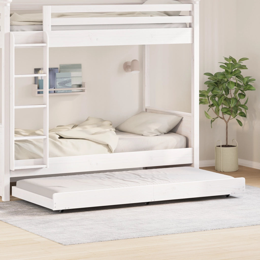 Struttura Letto Bianco Legno di pino 75 x 190 cm Pieghevole