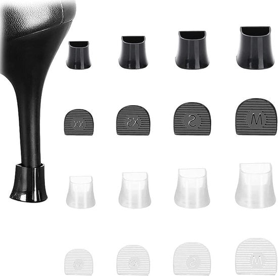 8 Paia di Protezioni per Tacco a Stiletto - Protezione per Suola in Gomma Translucida per Tacco Alto - Protezioni per Tacco da Sposa