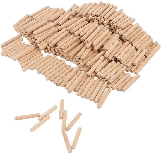 Puntelli in legno - 1000 puntelli a grana - 6 x 40 mm - Per mobili e progetti artistici - Sostenibili e multifunzionali - Adatti per ogni lavoro