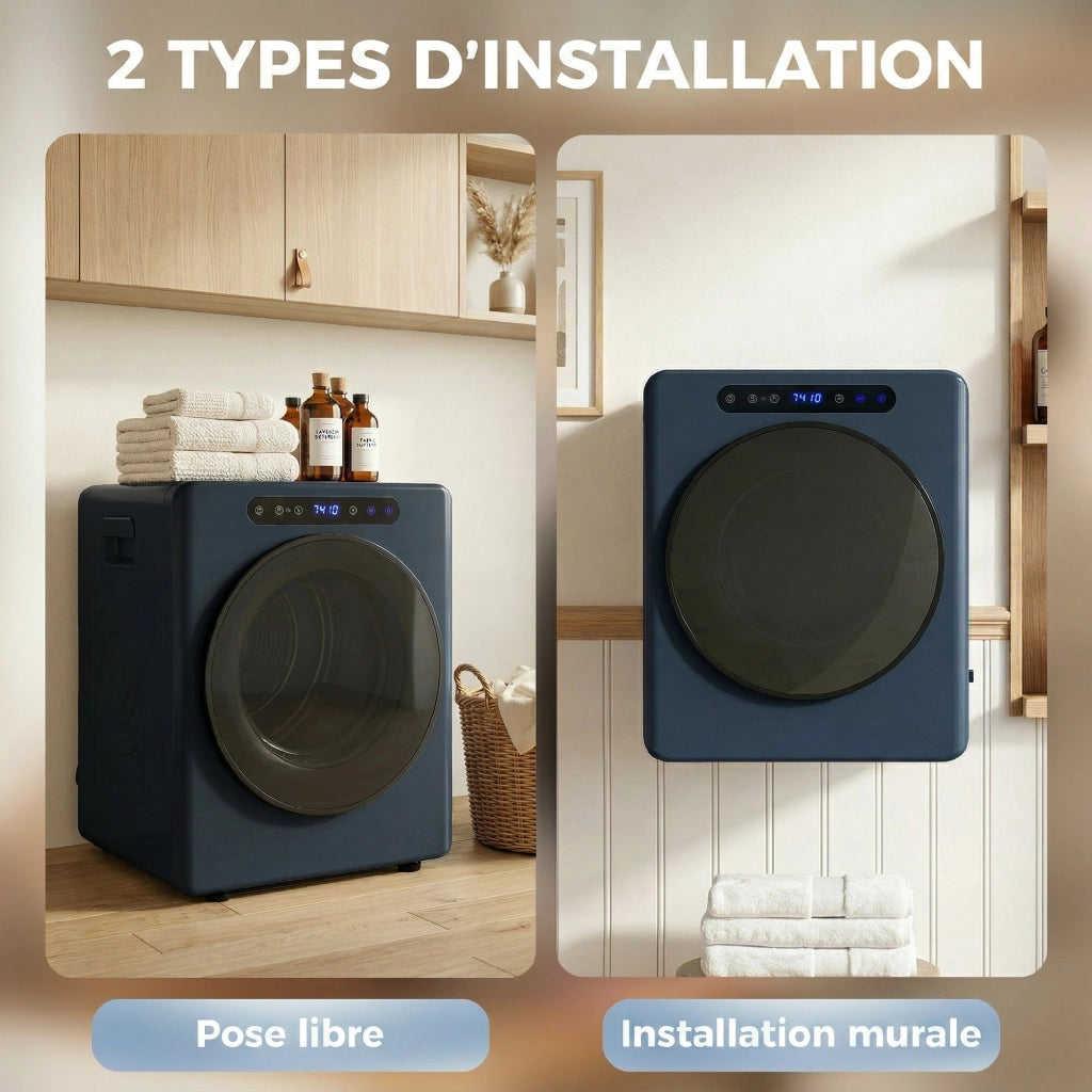 Asciugatrice a evacuazione ¨C zephmum ¨C blu, 1000 W, 3 kg, acciaio inox