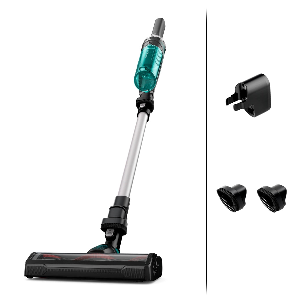 Rowenta rh1127 aspirapolvere a bastone 2 in 1 batteria secco senza sacchetto 0,4 l blu, alluminio - 3221616037656