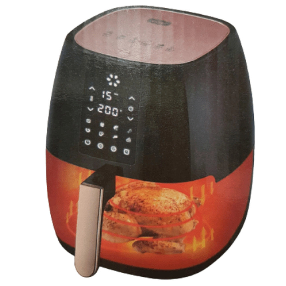 Trade Shop - Friggitrice Ad Aria 1400w 5lt Display Lcd Funzione Temporizzazione Potente Q-z8 -
