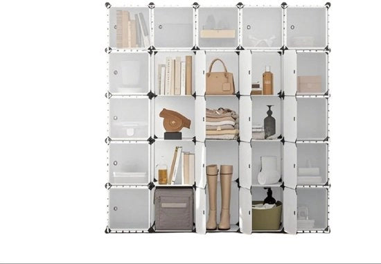 Sistema di Supporto per Scarpe - Organizzatore Modulare - PP e Metallo Durevole - 153 x 133 x 31 cm