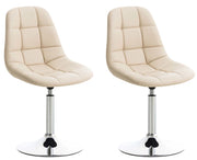 Set di 2 sedie Emil in similpelle crema