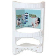 Trade Shop - Organizer In Plastica 3 Ripiani Mensole Angolare Con Bagno Doccia Accessori -