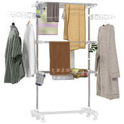Stendibiancheria pieghevole con ali laterali ¨C zephmum ¨C 142x55x152 cm 3 livelli bianco