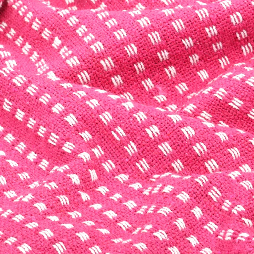 Copriletto in Cotone a Quadri 160x210 cm Rosa 245334
