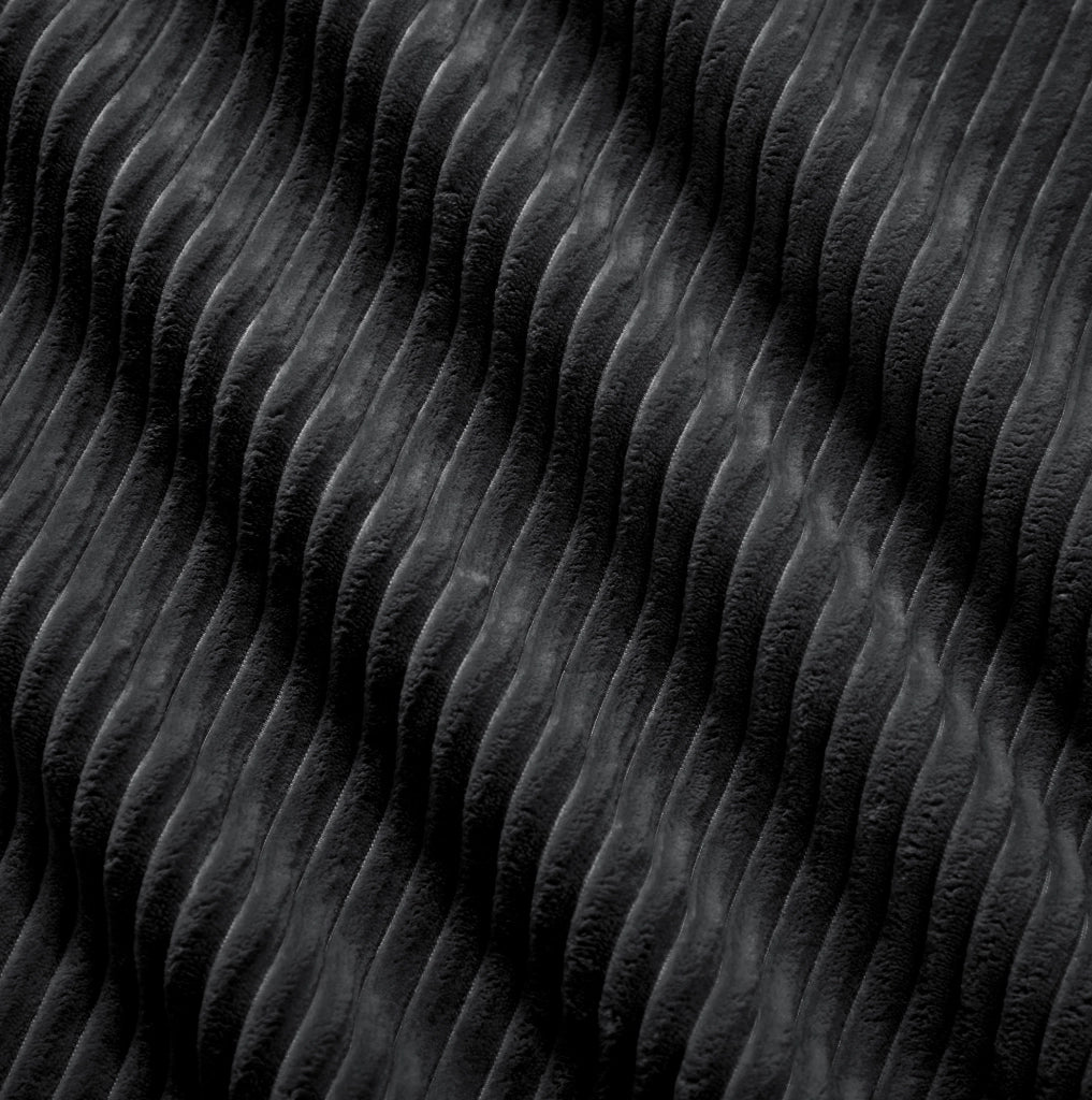 Divano 2 posti in tessuto a coste, design modulare senza struttura, colore nero