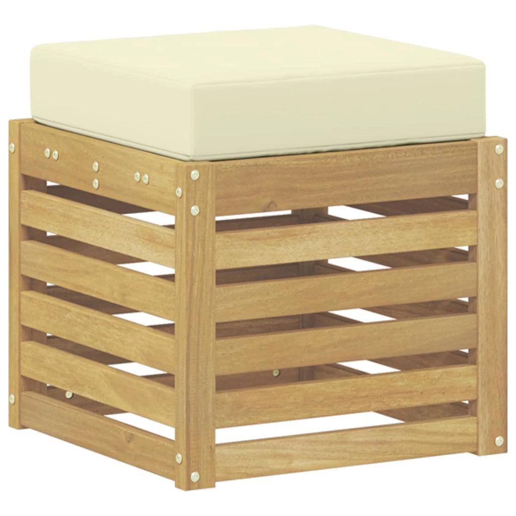 Sedia da giardino-Panca da esterno con cuscino Bianco 906408