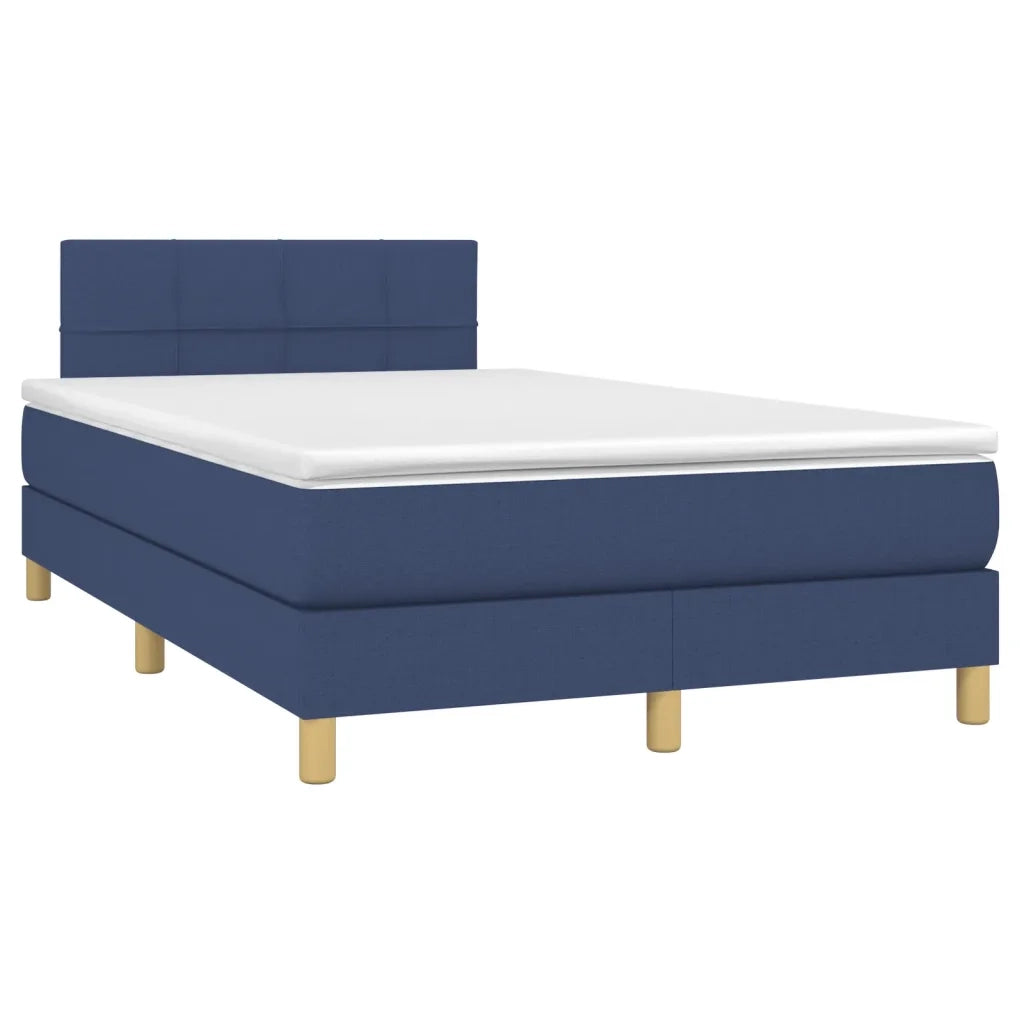 Letto a Molle con Materasso e LED Blu 120x190 cm in Tessuto 3270094