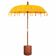 Ombrello balinese con base Giallo e marrone 190 x 190 x 295 cm 3433026