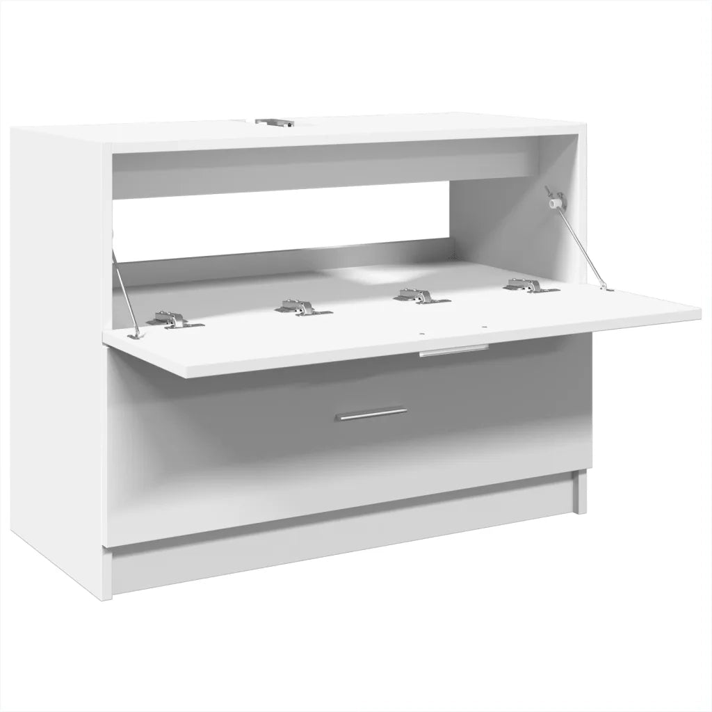 vidaXL Mobile Lavabo Bianco 78x37x59 cm in Truciolare