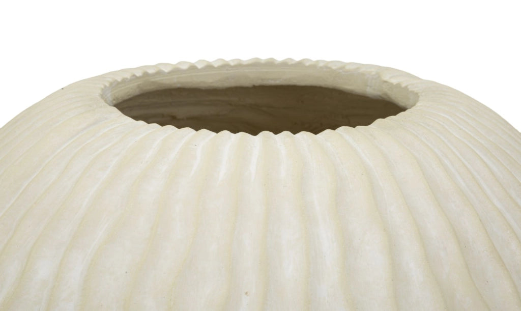 Vaso Icicle Ø36,5x38 cm in Mgo Crema