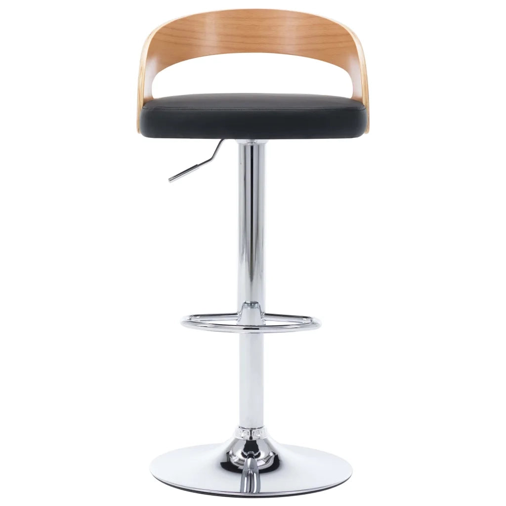 Sgabelli da Bar 2 pz Neri in Similpelle e Legno Curvo 283148