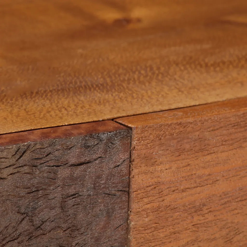 Credenza | Madia | Buffet da pranzo | Armadio da pranzo in Legno Massello di Recupero 110x30x75 cm Marrone