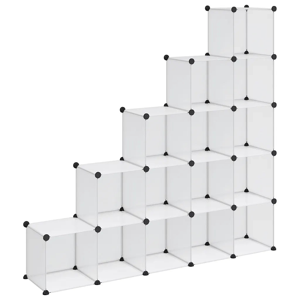 Organizzatore Portaoggetti con 15 Cubi Trasparenti in PP CFW1100638