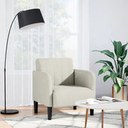 Divano Sedia con Braccioli Crema 54 cm in Velluto