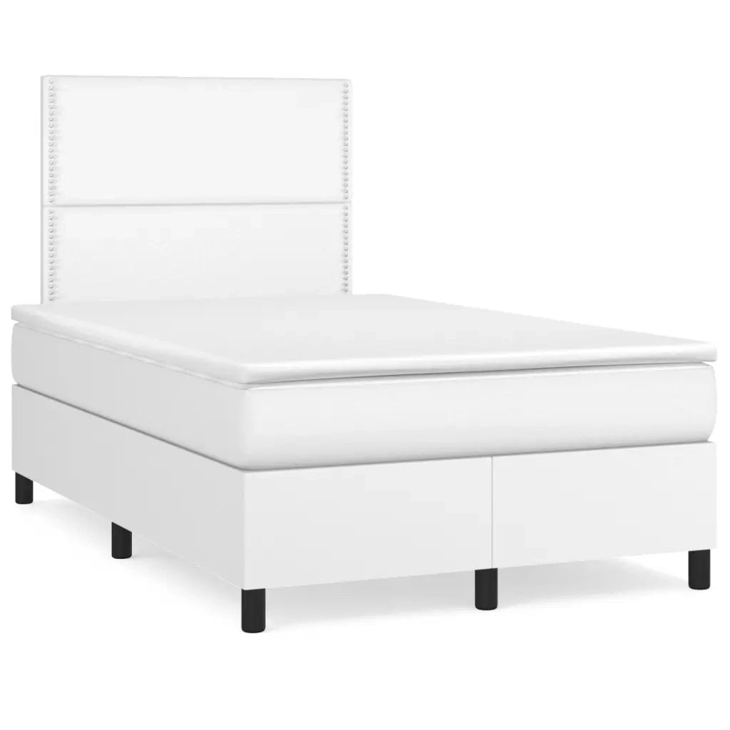 Giroletto a Molle con Materasso Bianco 120x200 cm in Similpelle 3142774