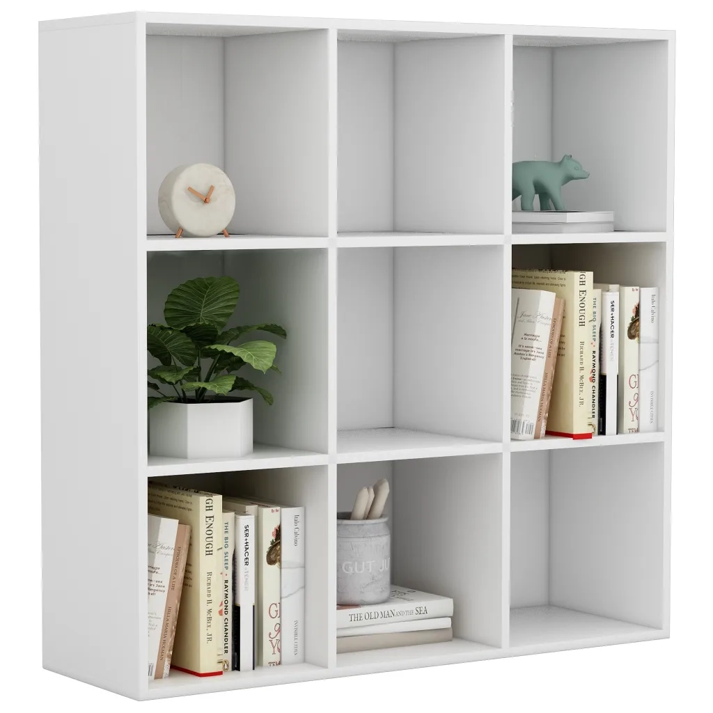 Libreria-Scaffale per Libri-Mobile di Stoccaggio Bianca 98x29x97,5 cm in Legno Multistrato