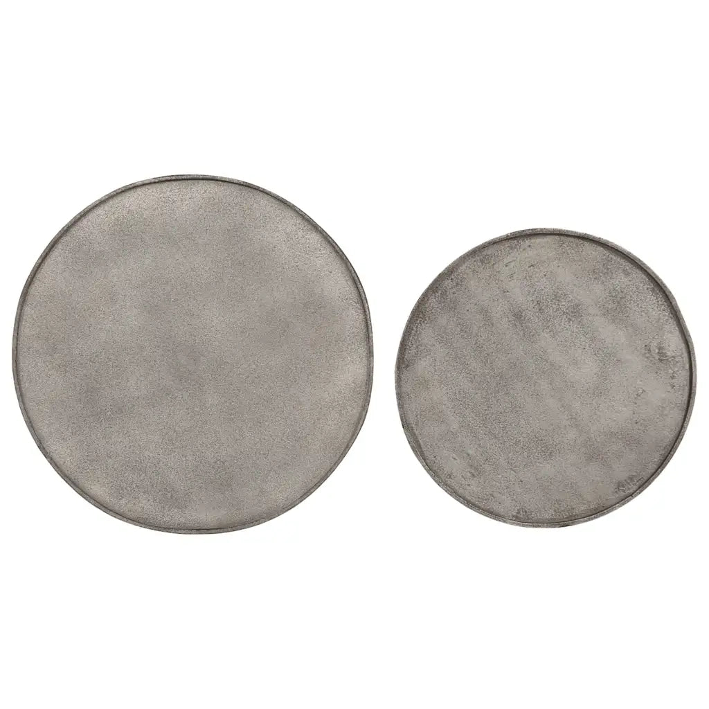 Tavolini da Salotto 2 pz Argento in Legno Multistrato 373638