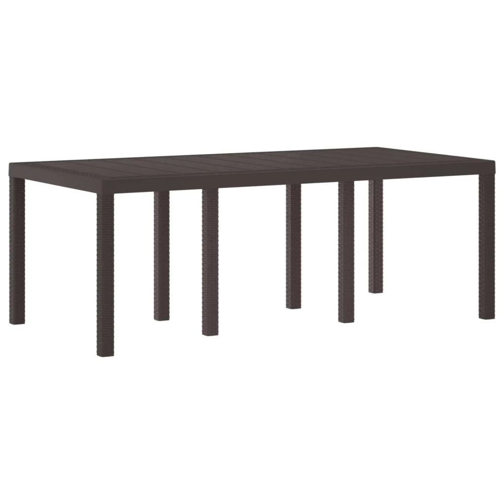 Tavolo da Giardino Marrone 200 x 100 x 73 cm polyrattan