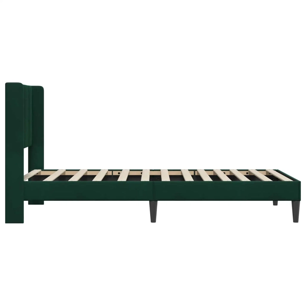 Struttura del letto Verde Scuro 80 x 200 cm Velluto