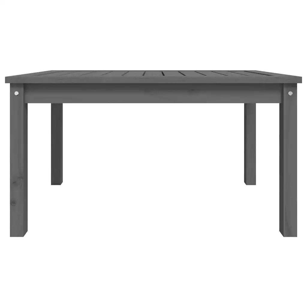 Tavolo da Giardino Grigio 82,5x50,5x45 cm Legno Massello Pino 824115