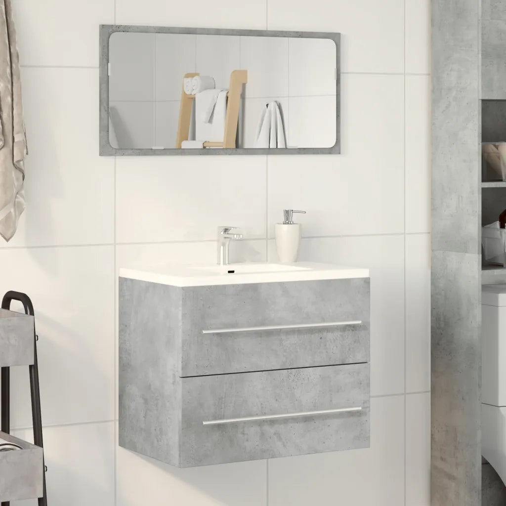Mobile Lavabo Grigio Cemento 60x38,5x48 cm in Legno Multistrato