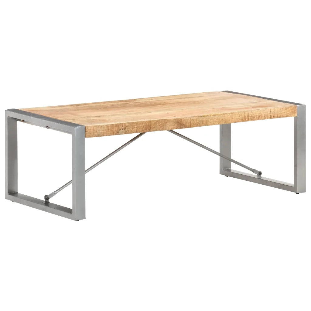 Tavolino da CaffÃ¨ 120x60x40 cm in Legno di Mango Grezzo cod mxl 21100