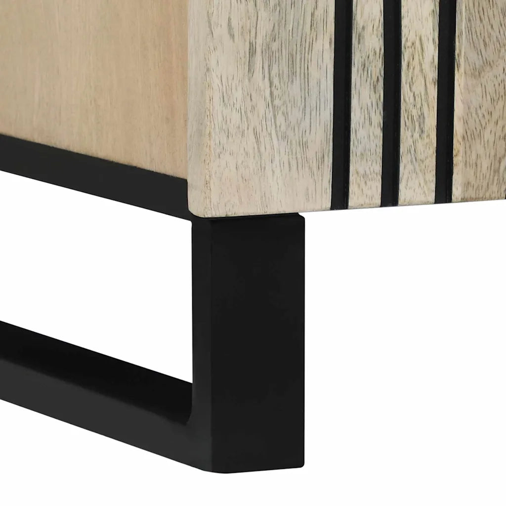 Sideboard Bianco 90 x 33 x 75 cm legno massello di mango 4018000