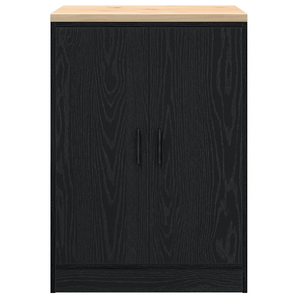 Mobile contenitore da garage resistente e pratico 60 x 51 x 85 cm realizzato in legno di pino nero 02_0051370