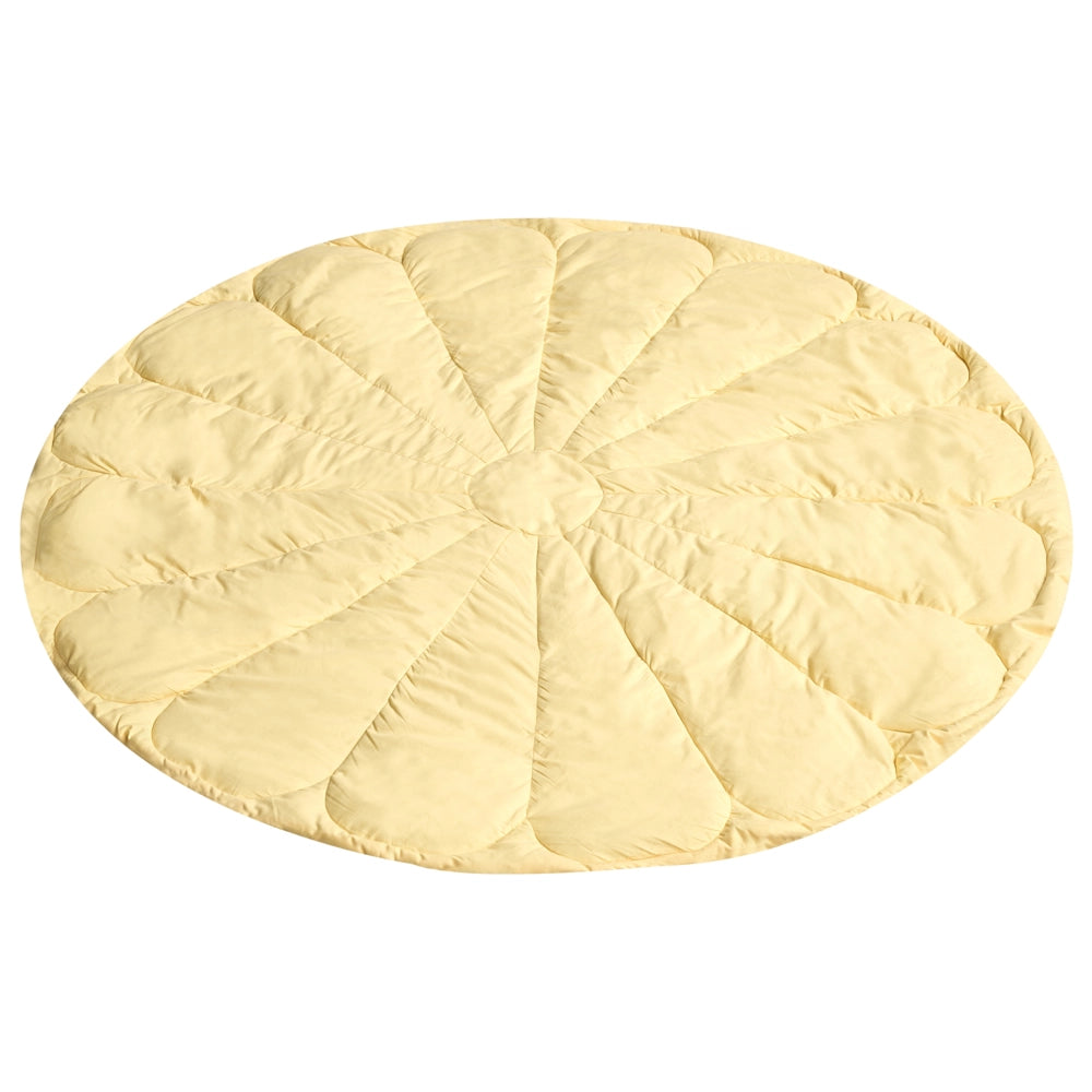 Tappeto per bambini Giallo Cotone Coperta a forma di fiore trapuntata 110 x 110 cm Asilo nido Bambini Accessorio per la cameretta