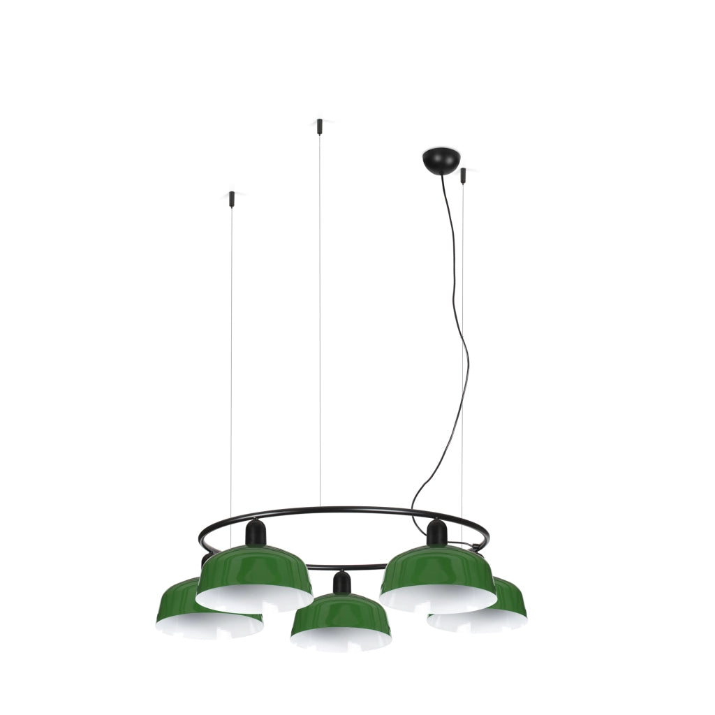 TATAWIN M metallo 5L Lampada sospensione circolare verde