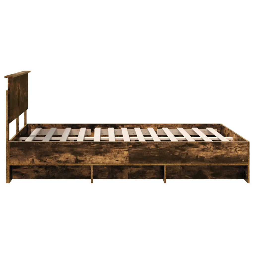 Struttura del letto Rovere fumé 160 x 200 cm Legno multistrato 3408834