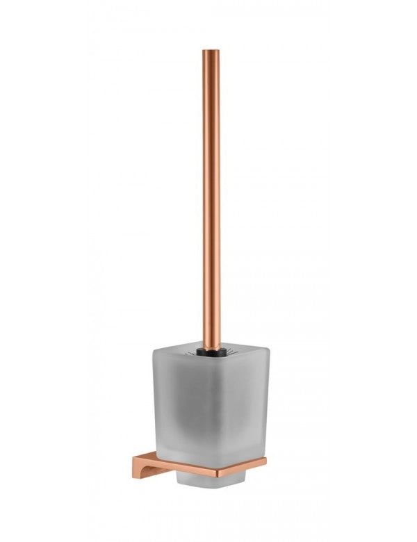 Scopino da parete NIL in ottone oro rosa lucido e vetro H.36,5 cm