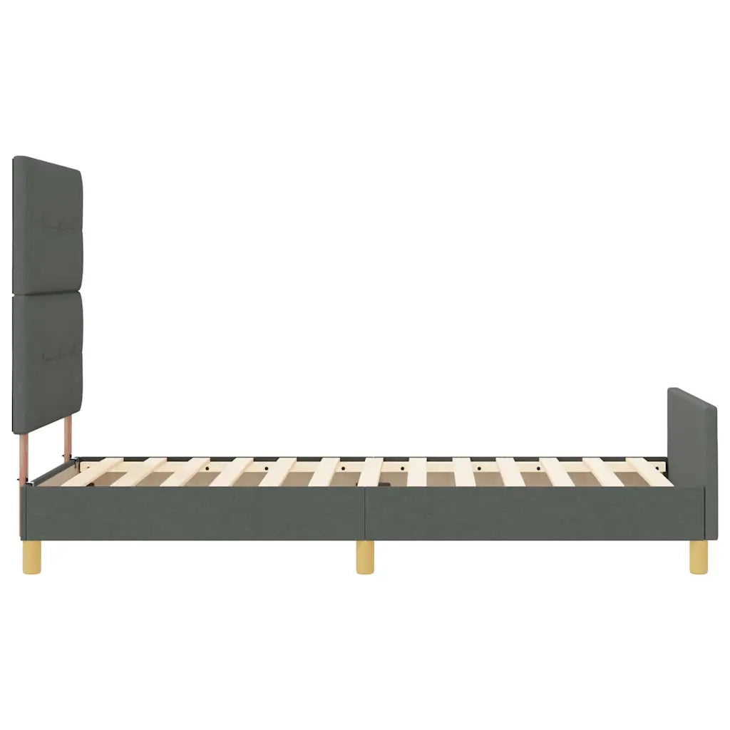 Struttura del letto Grigio scuro 90 x 200 cm Tessuto 3344698