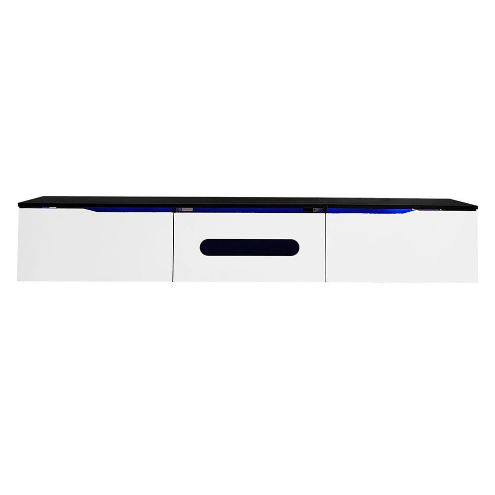Mobile TV bicolore - Xylo - 180cm LED 16 colori fissaggio a muro
