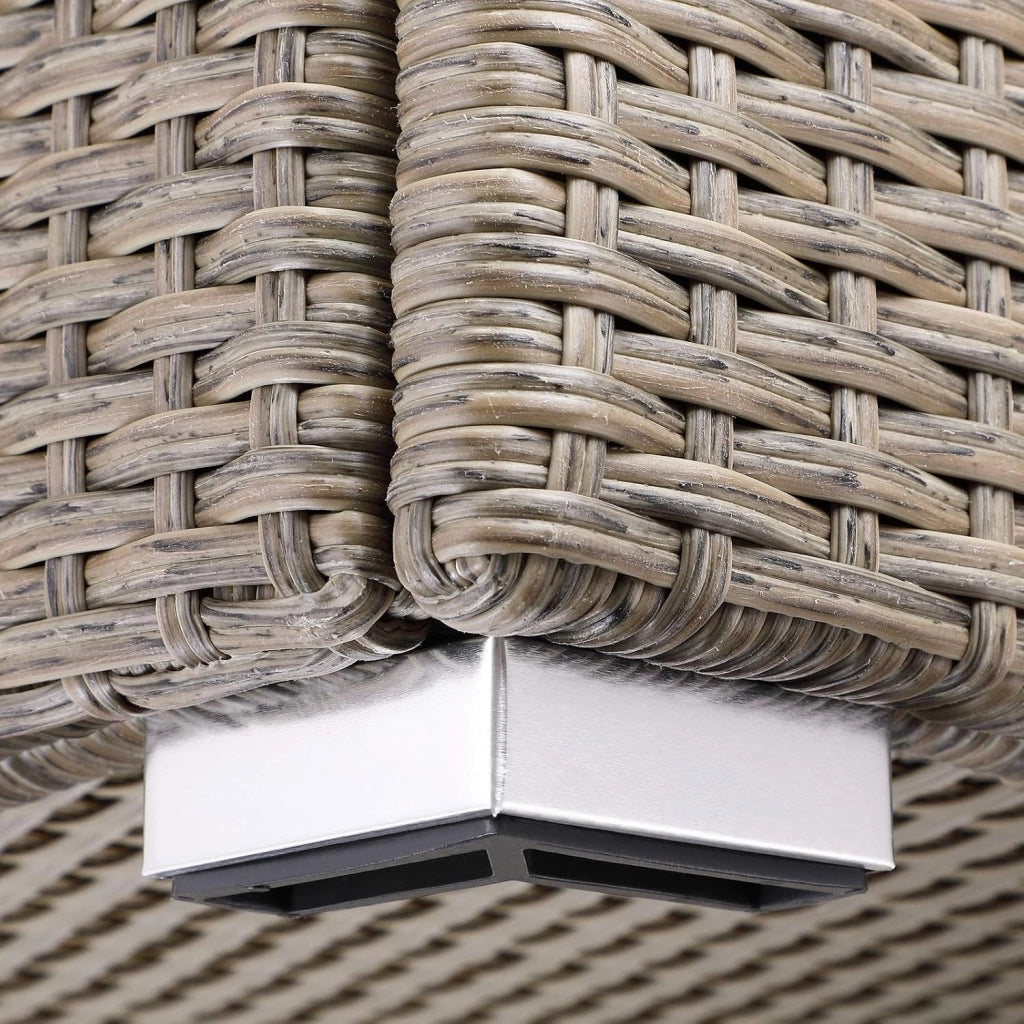 ® Baule da Giardino 318 L Impermeabile 75x75x70cm Contenitore Esterno Polyrattan Beige