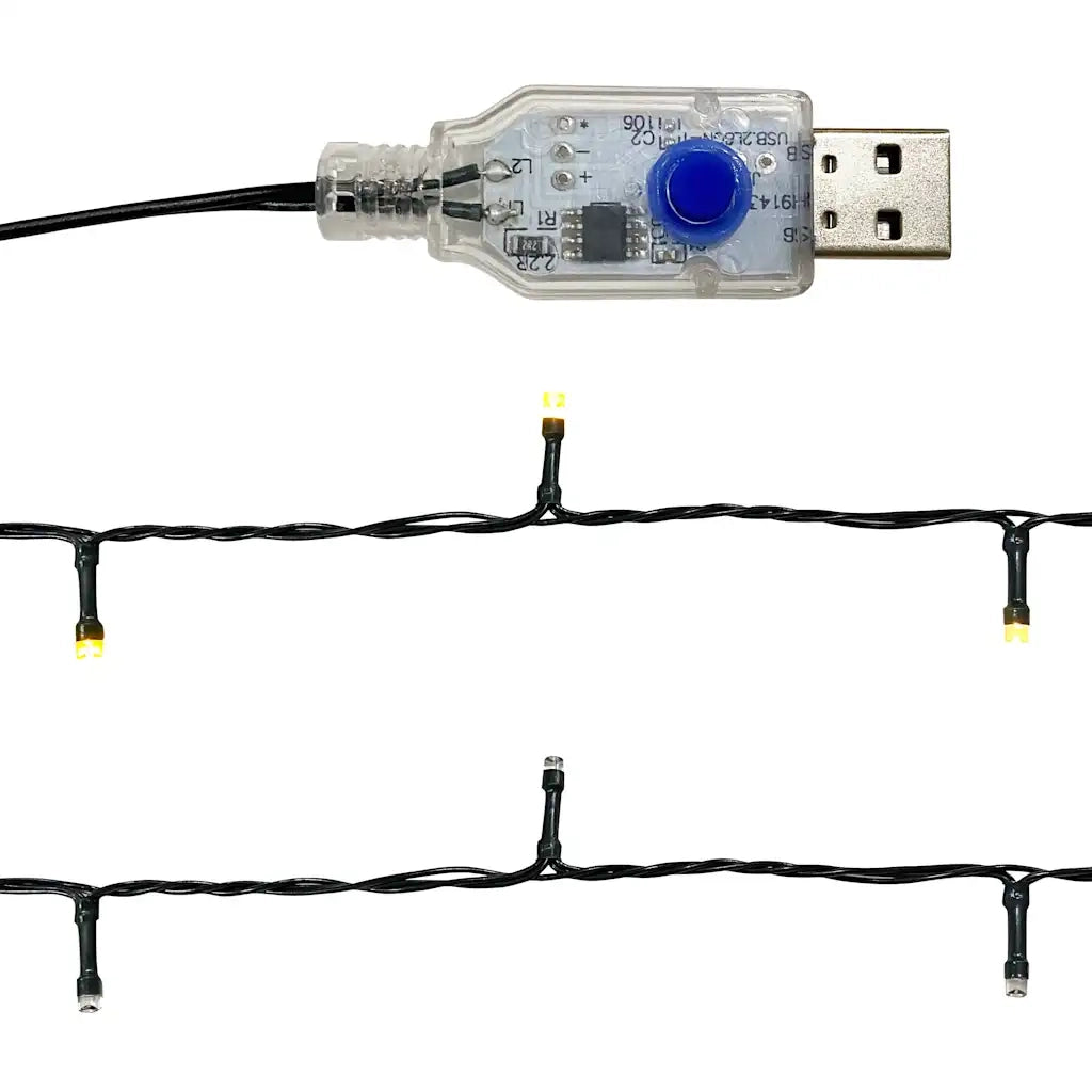 Ghirlanda Natalizia con Luci a LED 20 m Nera CFW6459821