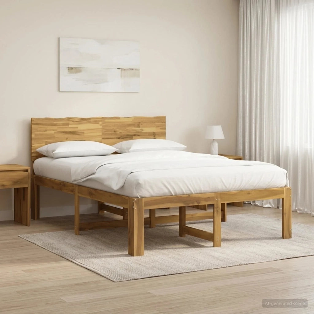 Letto matrimoniale con testiera ROSTOCK Bianco 150 x 200 cm 3405451