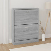 Scarpiera-Scaffale per scarpe Grigio Sonoma 59x17x81 cm in Legno Multistrato