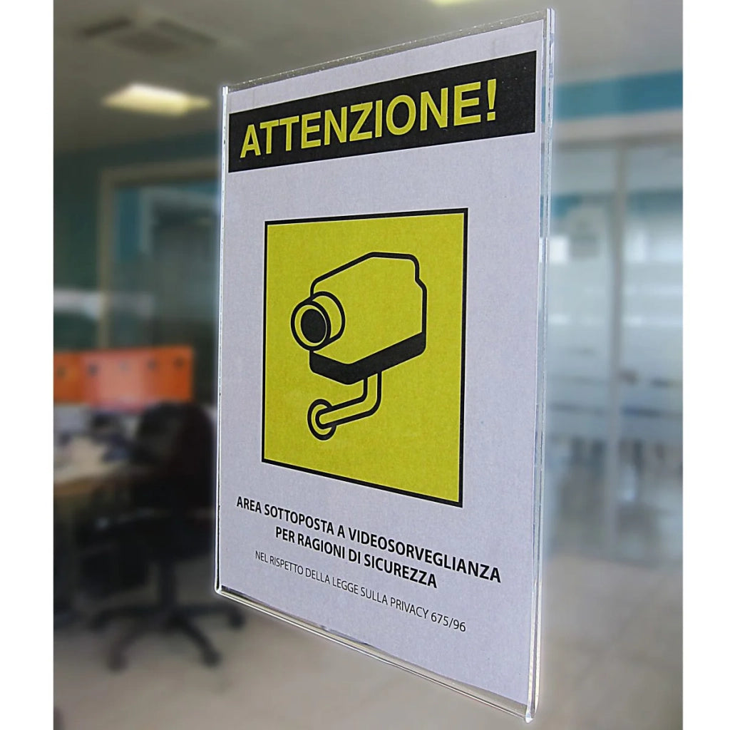 Porta avvisi tasca da vetro per porte Aziende Uffici - A3 verticale