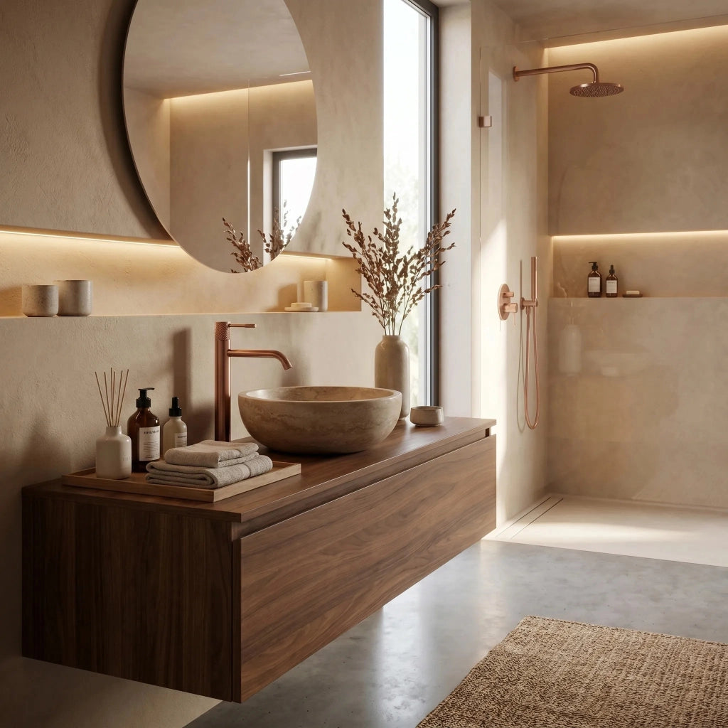 Rubinetto Da Lavabo Rea Venti Brush Copper High